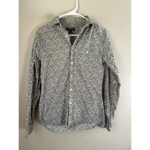 EXPRESS Womens Floral Print Button Down Shirt‎ Top Long Sleeve XS Cottagecore
